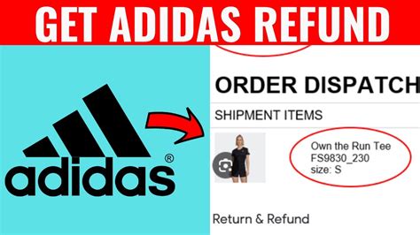 adidas refund method|return adidas online purchase.